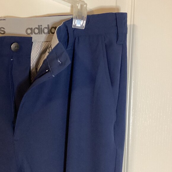 Adidas Classic Fit Men's Golf Pants Flat Front Golfing Stretchy Navy Blue 36 x34 - Picture 6 of 11